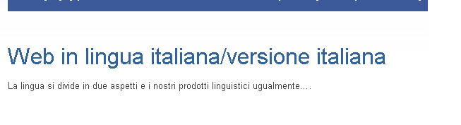 Italská verze našeho webu v zahraničí. Jsme pro kvalitní práci a tu se snažíme propagovat prostřednictvím našich webových stránek po celém světě.